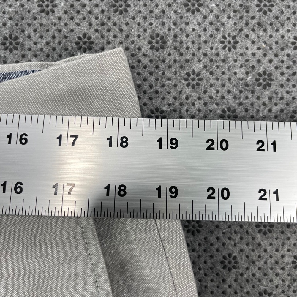 Banana Republic Aiden Chino Pants Mens 36x32 Gray Linen Cotton Slim Straight - Picture 9 of 13